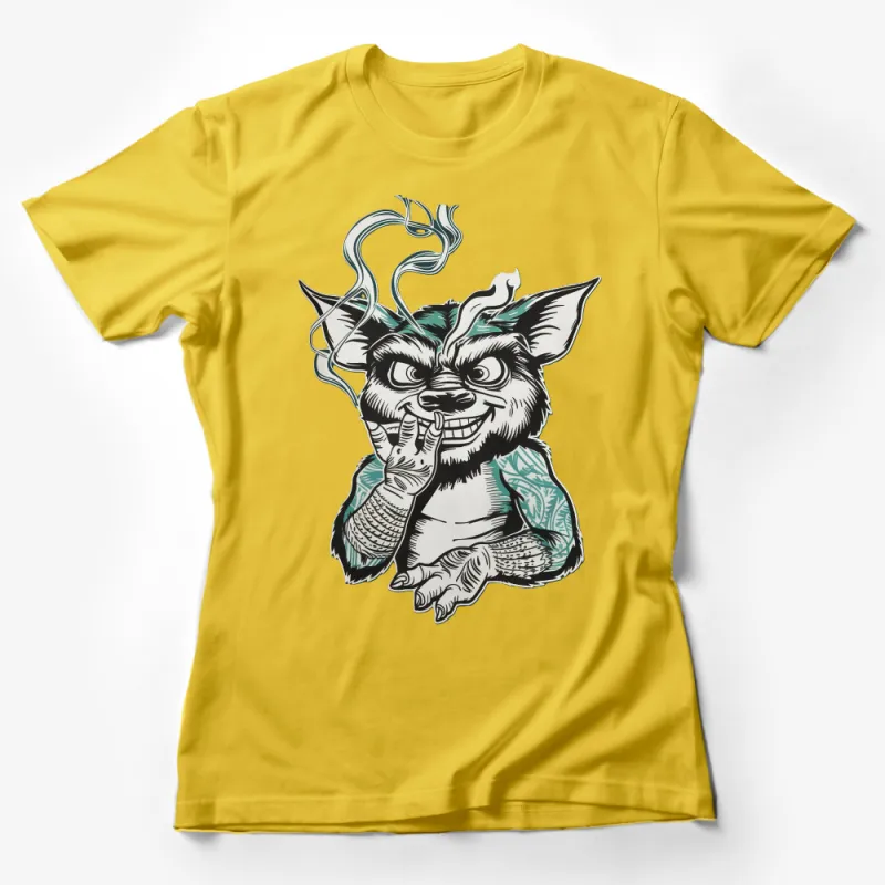 Unique Gremlin Character Graphic T-Shirt, Fantasy Creature Tee, Cool Monster Design Shirt, Unisex Apparel Female T-Shirt