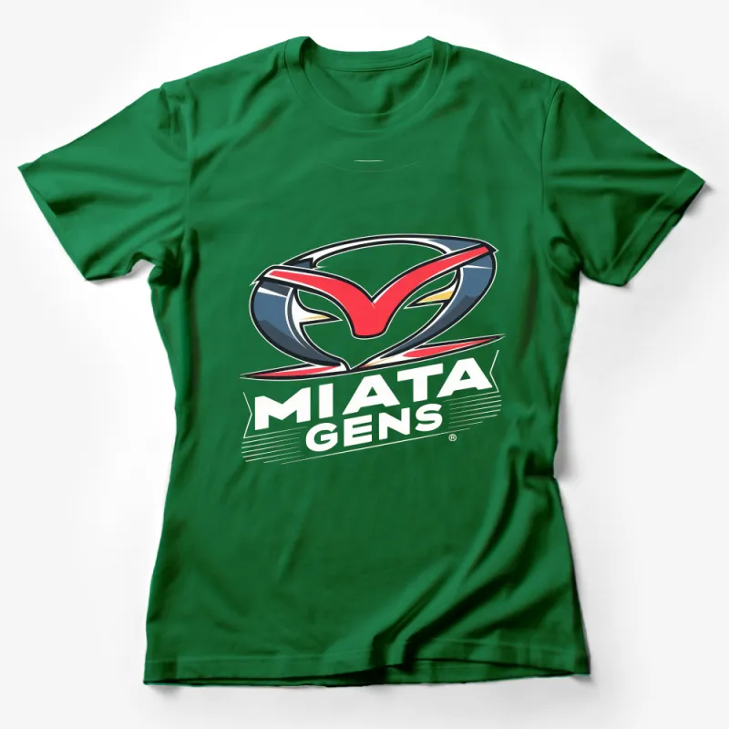 Miata Generations Logo T-Shirt, Colorful Car Enthusiast Tee, Unisex Casual Stylish Wear Female T-Shirt