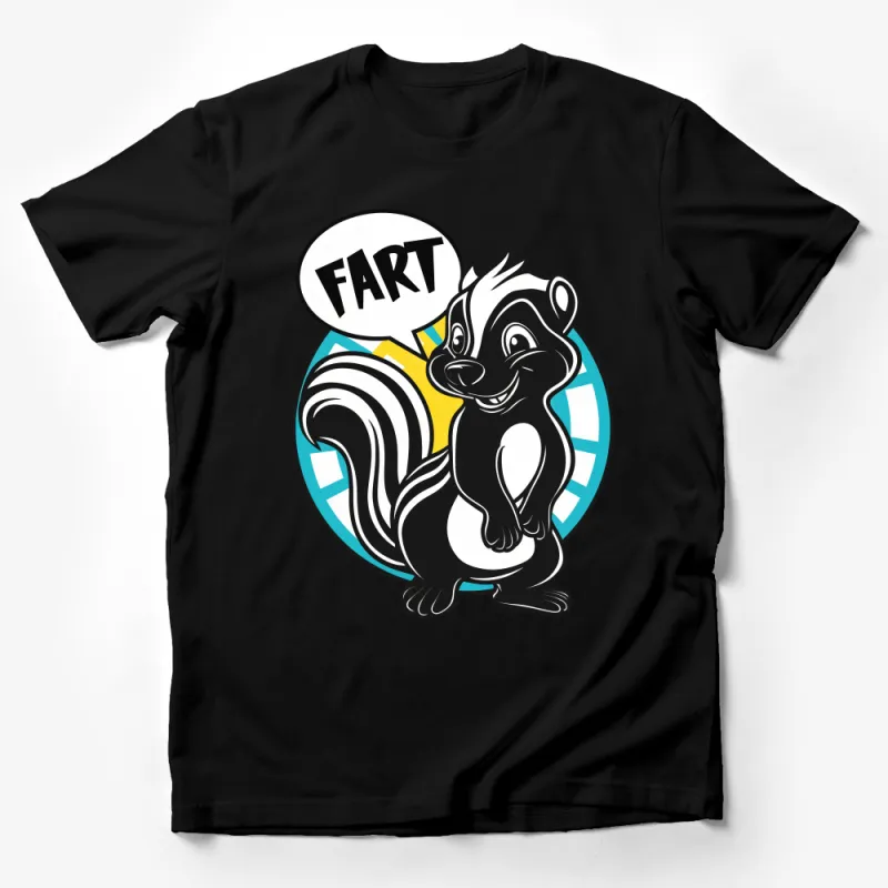 Funny Skunk Fart Cartoon Graphic T-Shirt, Cute Animal Joke Tee, Skunk Lover Gift, Unisex Humor T-Shirt Design Male T-Shirt