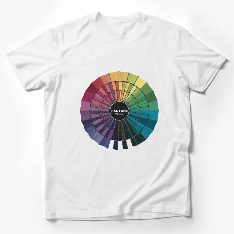 Color Wheel T-Shirt, Pantone WMel, Graphic Artist Tee, Creative Designer Gift, Full Spectrum Fashion Apparel Male T-Shirt