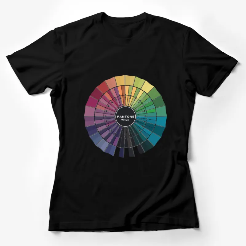 Color Wheel T-Shirt, Pantone WMel, Graphic Artist Tee, Creative Designer Gift, Full Spectrum Fashion Apparel Female T-Shirt