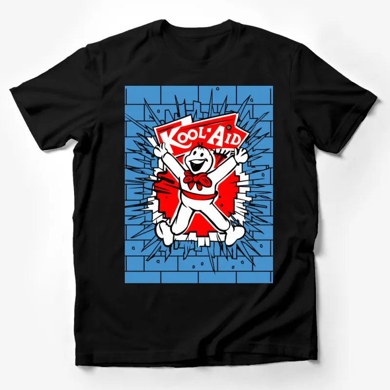 Vintage Kool-Aid Man Graphic T-Shirt, Bright Red and Blue, Retro Pop Art Style Shirt, Unisex Tee Male T-Shirt