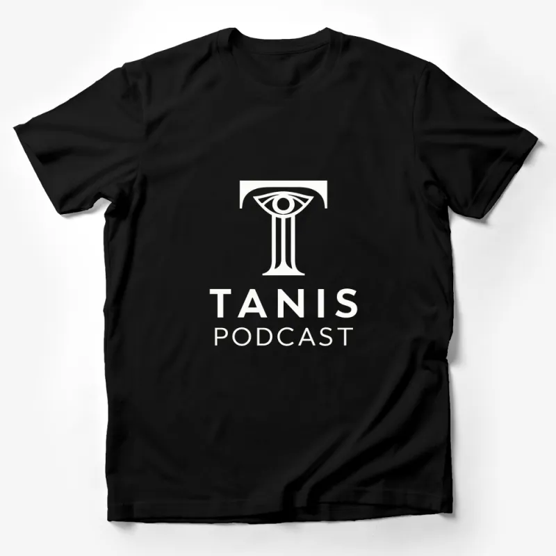 Tanis Podcast Logo T-Shirt, Minimalist White Design, Soft Cotton, Casual and Stylish Wear for Fans Male T-Shirt