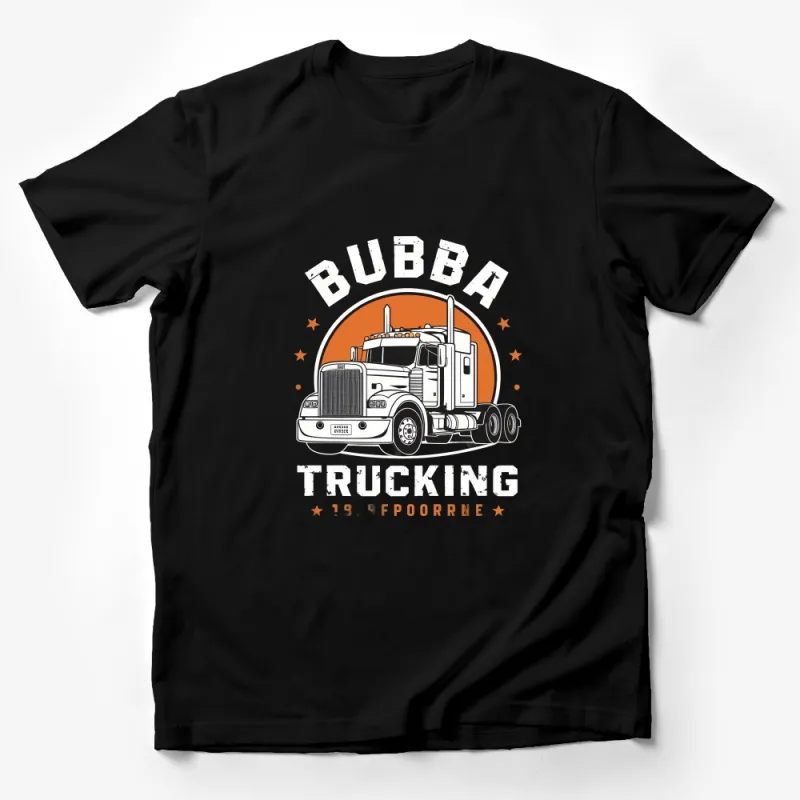 Vintage Trucker T-Shirt, Bubba Trucking Graphic Tee, Retro Truck Driver Gift, Road Hauler Apparel Male T-Shirt