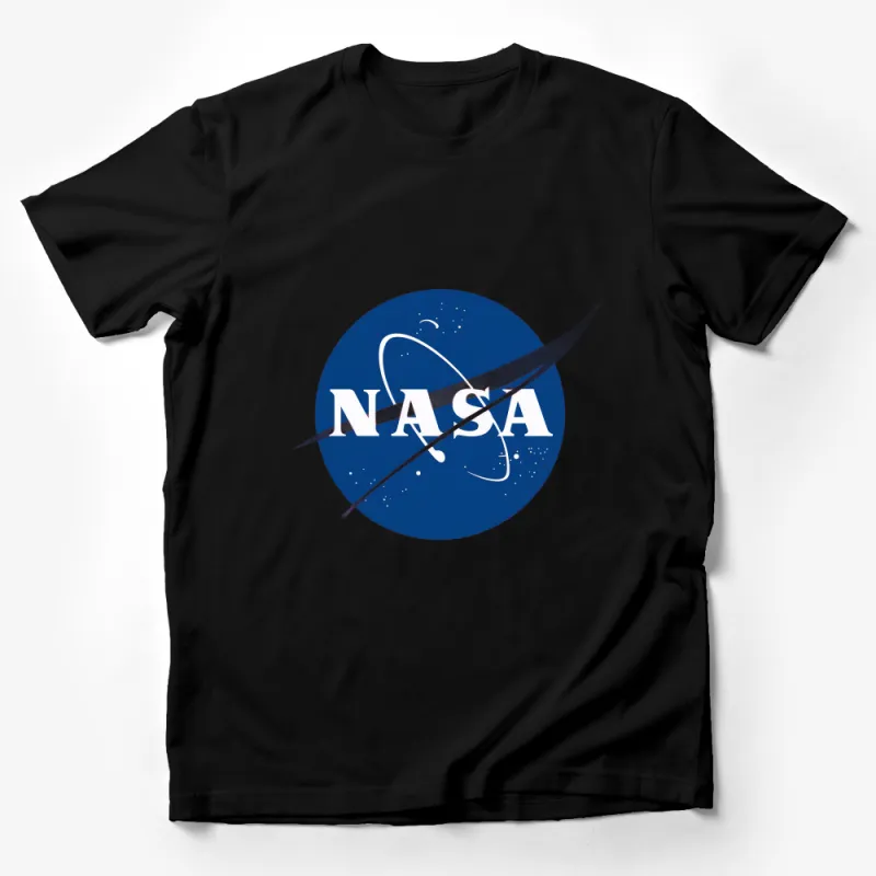 NASA Logo Graphic T-Shirt | Unisex Space Enthusiast Tee | Astronomy Lover Casual Top | Cool Science Apparel | Trendy Blue Tee Male T-Shirt