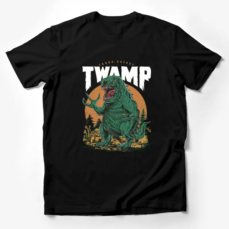 Vintage Swamp Monster T-Shirt, Classic Retro Graphic Tee, Unique Horror Creature Design, Unisex Fashion Male T-Shirt