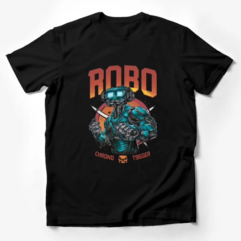 Robo Chrono Trigger Robot Themed Graphic T-Shirt, Sci-Fi Inspired, Unisex Tee, Cool Robot Design, Vibrant Colors Male T-Shirt