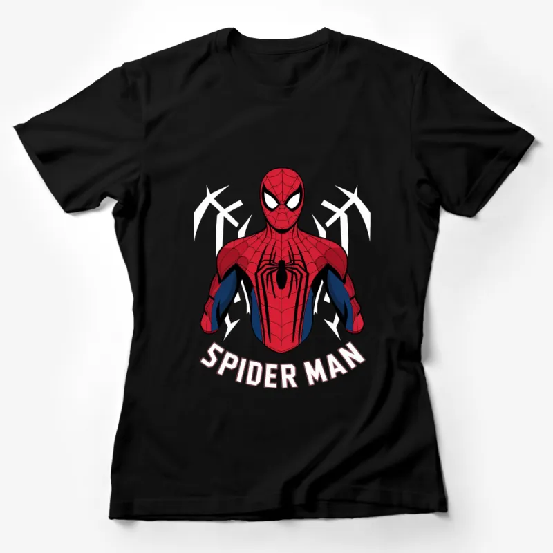 Spider-Man Graphic T-Shirt, Red and Blue Superhero Tee, Unisex Adult and Kids Sizes Available Female T-Shirt