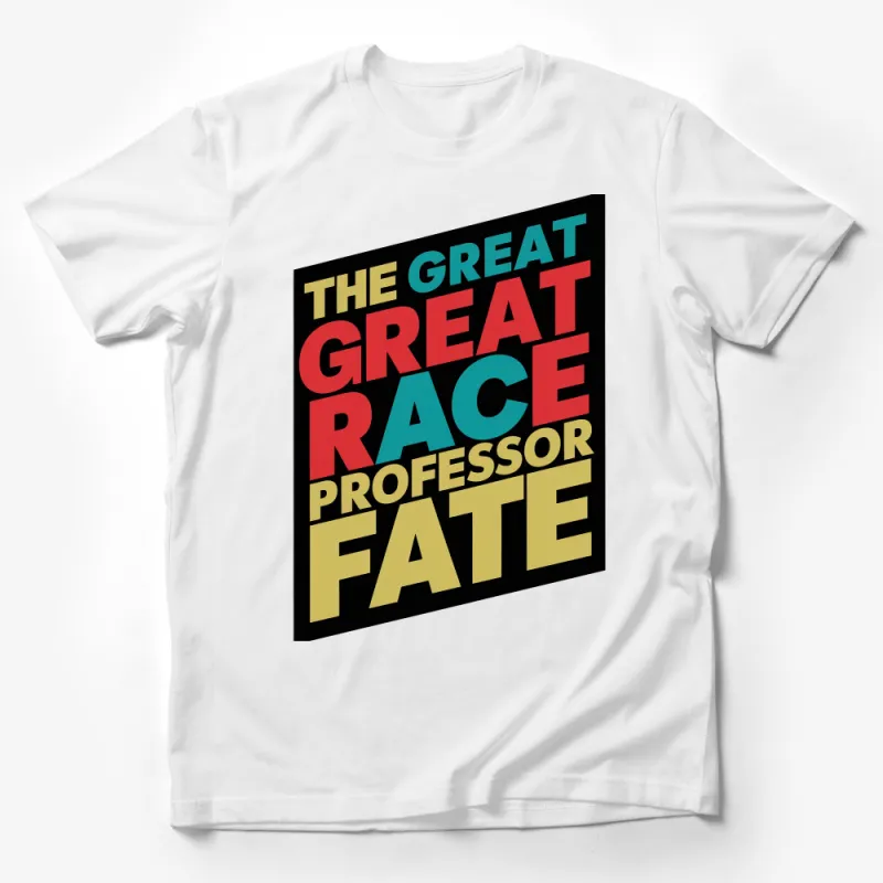 The Great Race Professor Fate Inspired Retro Graphic Tee, Colorful Vintage Style T-Shirt for Movie Fans Male T-Shirt