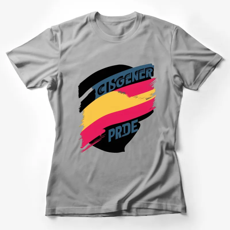 Transgender Pride Brush Stroke T-Shirt, Colorful LGBTQ+ Support Tee, Unique Gender Identity Awareness Apparel Female T-Shirt