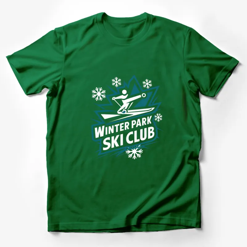 Winter Park Ski Club T-Shirt, Vintage Snowboarding Logo Tee, Unisex Winter Sports Apparel Male T-Shirt