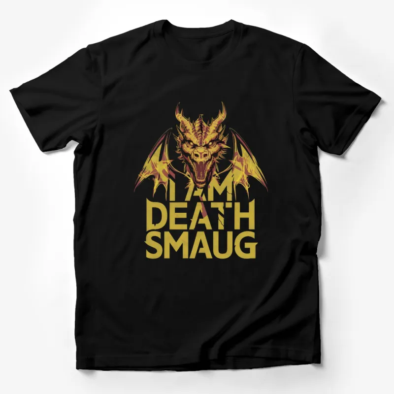 Mythical Dragon Smaug Graphic T-Shirt, Fantasy Movie Inspired, Unisex Tee Male T-Shirt