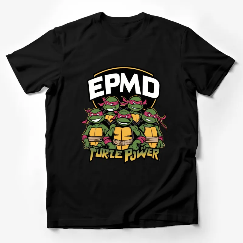 Teenage Mutant Ninja Turtles EPMD Turtle Power Retro T-Shirt, Unisex Graphic Tee Male T-Shirt