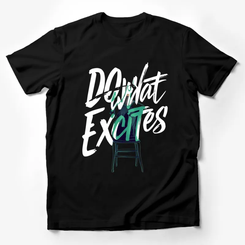 Stylish Digital Excites Text Design T-Shirt, Trendy Graphic Tee, Cool Urban Fashion, Unique Typography Shirt Male T-Shirt