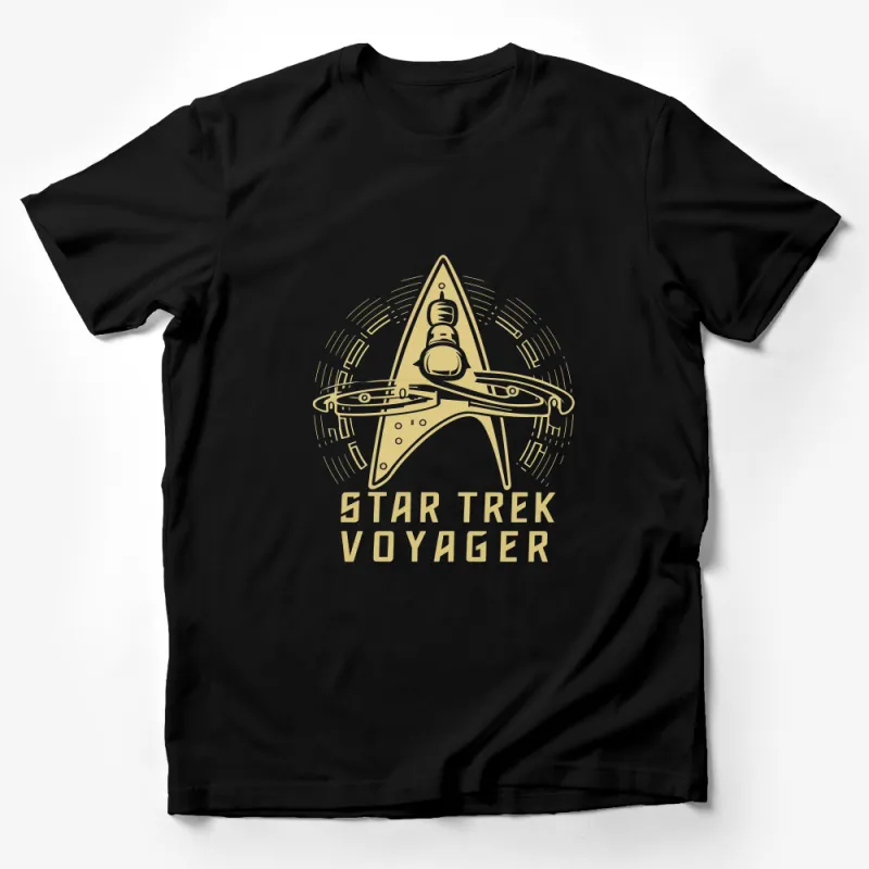 Star Trek Voyager T-Shirt, Vintage Sci-Fi Series Graphic Tee, Unisex Clothing Male T-Shirt