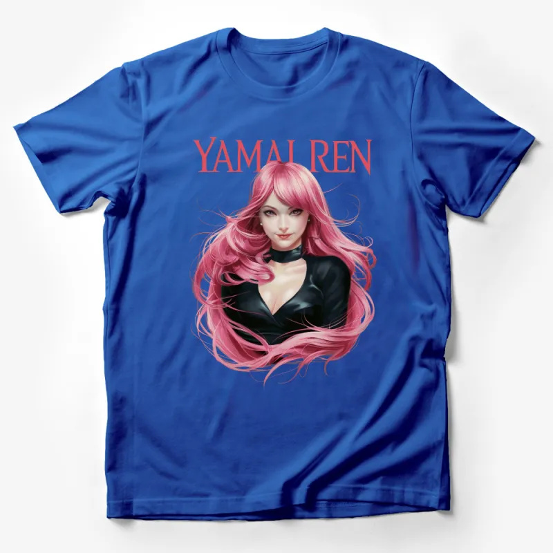 Pink Haired Anime Girl T-Shirt, Vibrant Character Graphic Tee, Unique Female Manga Art Shirt Male T-Shirt