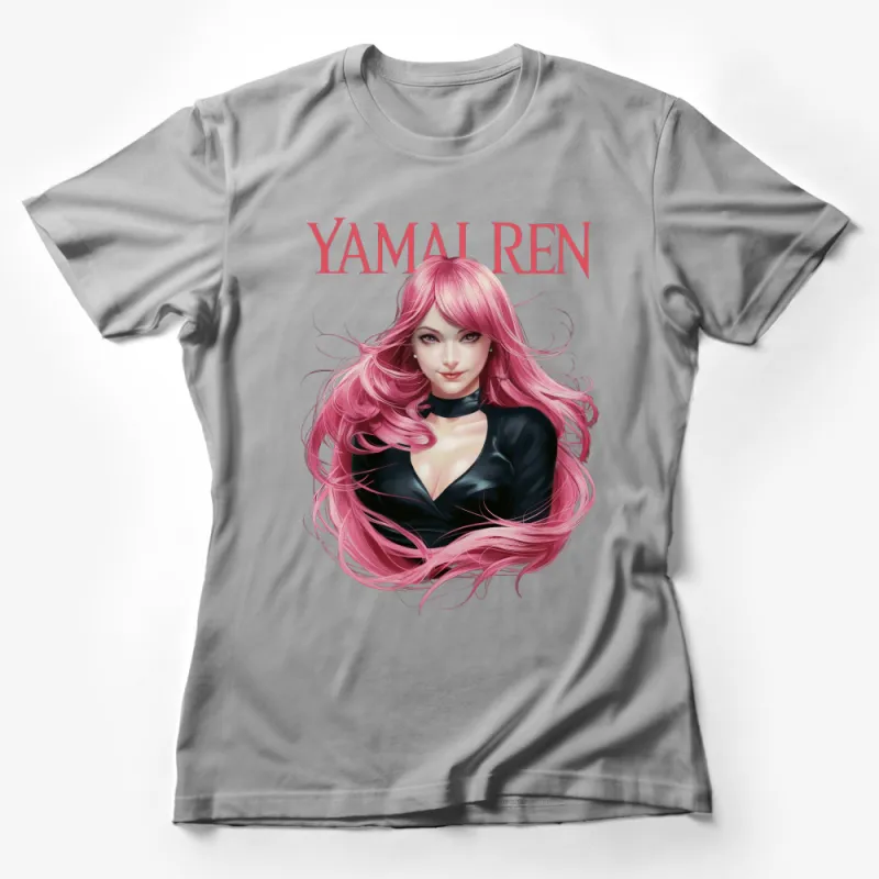 Pink Haired Anime Girl T-Shirt, Vibrant Character Graphic Tee, Unique Female Manga Art Shirt Female T-Shirt