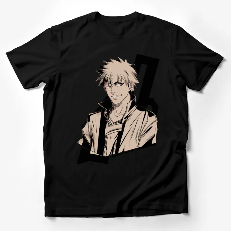 Anime Character T-Shirt, Cool Manga Graphic Tee, Casual Unisex Apparel Male T-Shirt