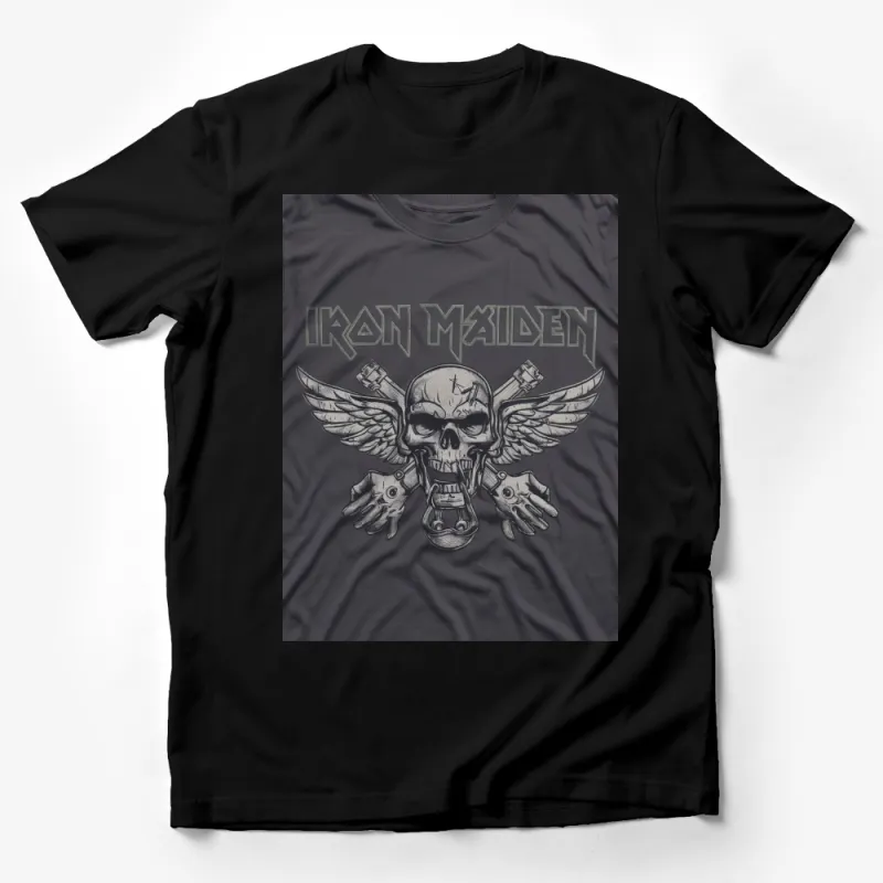 Vintage Iron Maiden Band T-Shirt, Classic Rock Music Tee, Heavy Metal Skull Graphic Shirt, Unisex Male T-Shirt