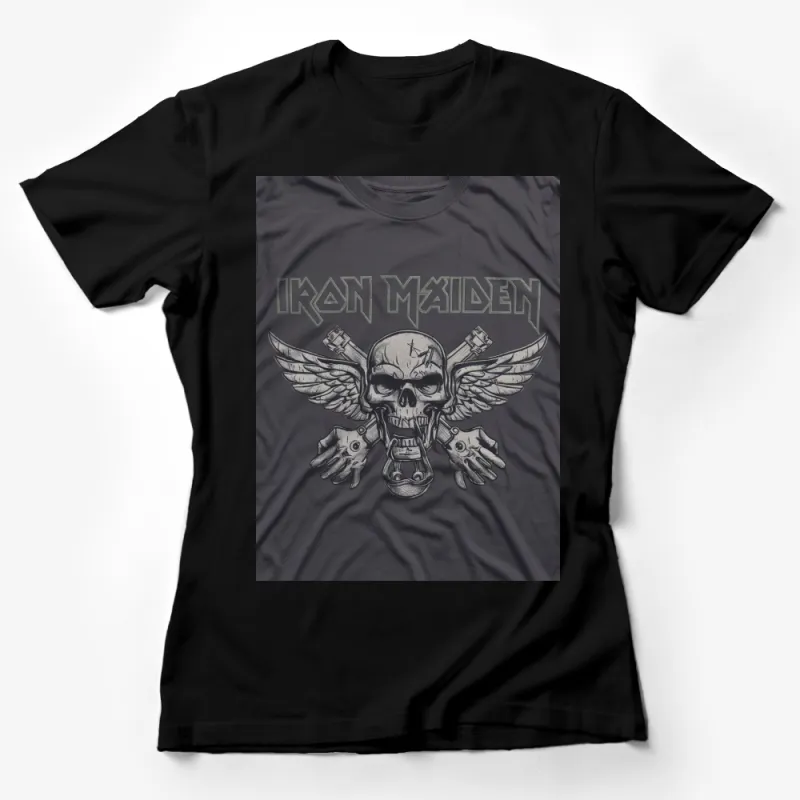 Vintage Iron Maiden Band T-Shirt, Classic Rock Music Tee, Heavy Metal Skull Graphic Shirt, Unisex Female T-Shirt