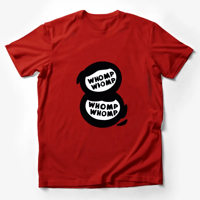 Whomp Whomp Speech Bubble Graphic T-Shirt, Funny Expression Tee, Casual Black and White Shirt Male T-Shirt