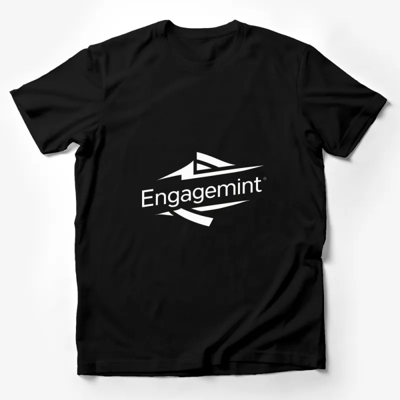 Minimalist White T-Shirt with Elegant Engagemint Typography Design Male T-Shirt