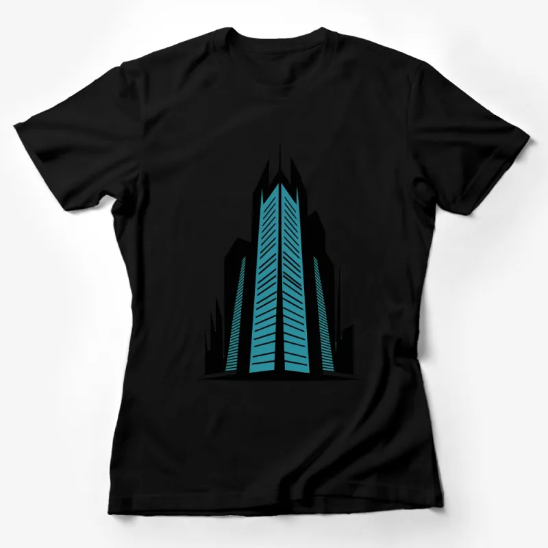 Modern City Skyline Graphic T-Shirt, Urban Architecture Tee, Trendy Urban Style, Cool Cityscape Design Female T-Shirt