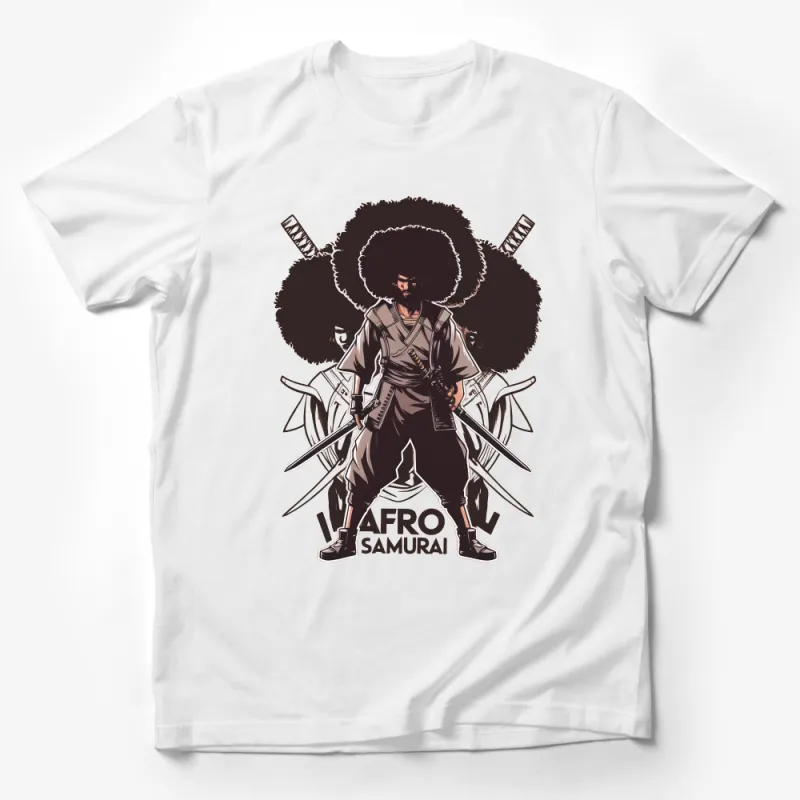 Afro Samurai Graphic T-Shirt, Cool Anime Warrior Design Tee, Men's and Women's Sizes Available Male T-Shirt