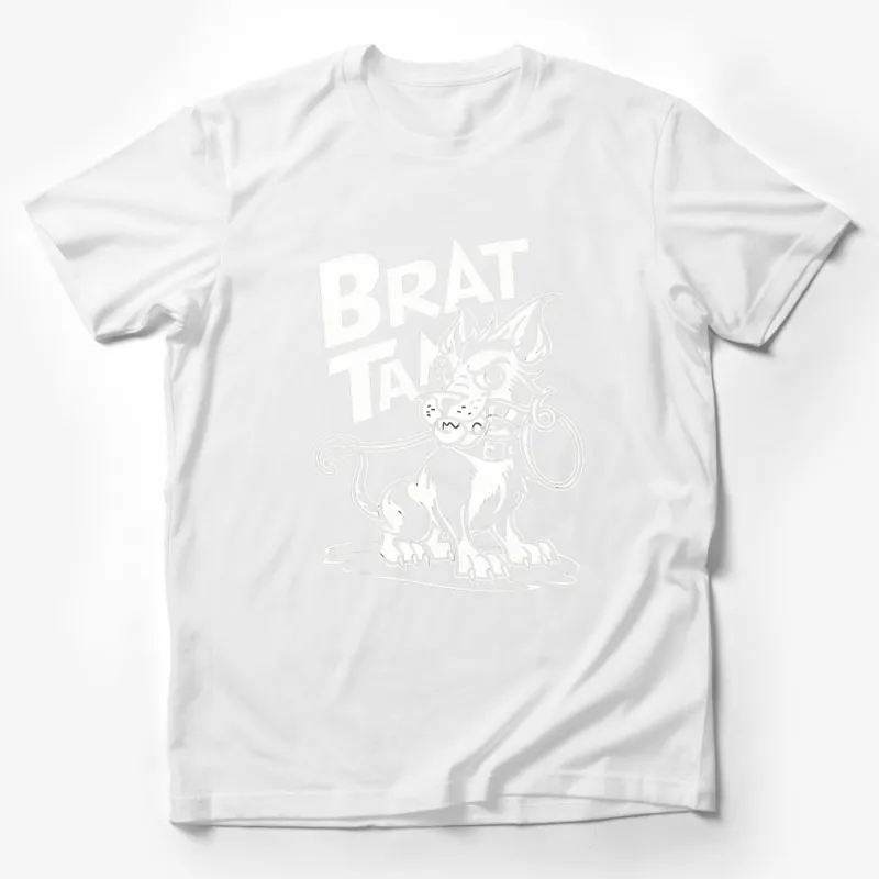 Brat Tat Monster Graphic T-Shirt, Cool Mythical Creature Design Tee, Unisex Fashion Male T-Shirt