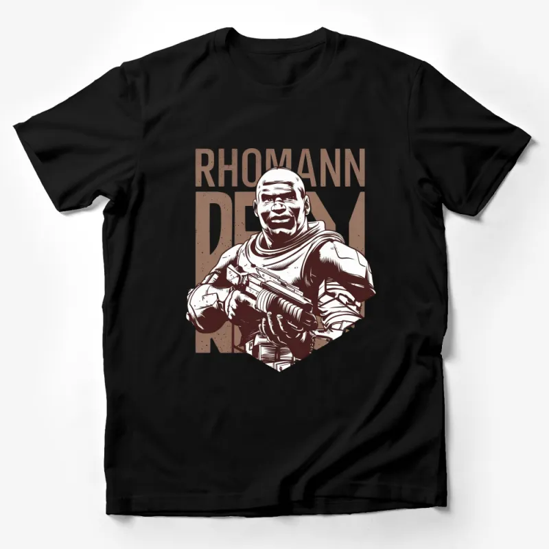 Vintage Sci-Fi Warrior T-Shirt, Rhomann Dey Inspired Graphic Tee, Unique Gift for Movie Fans Male T-Shirt