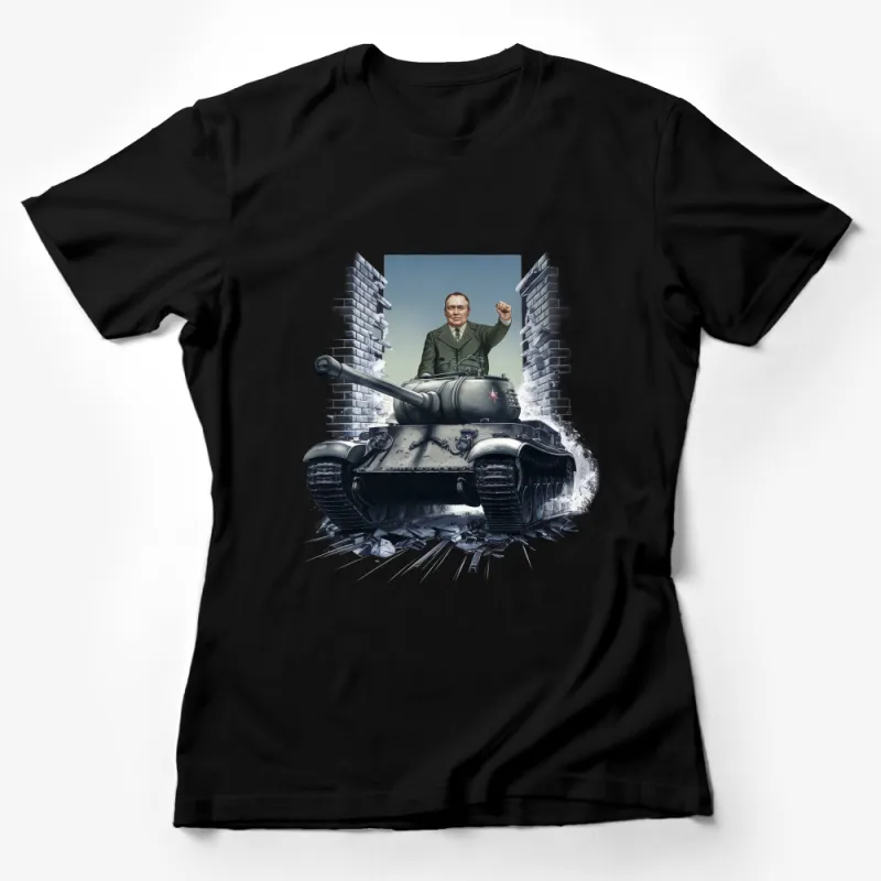 Vintage Military Tank Commander Graphic Tee, Historical War Illustration, Unique Men's T-Shirt Female T-Shirt