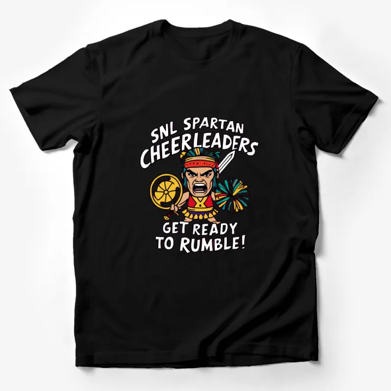 SNL Spartan Cheerleaders Get Ready To Rumble Graphic T-Shirt, Unisex Retro TV Show Inspired Tee Male T-Shirt