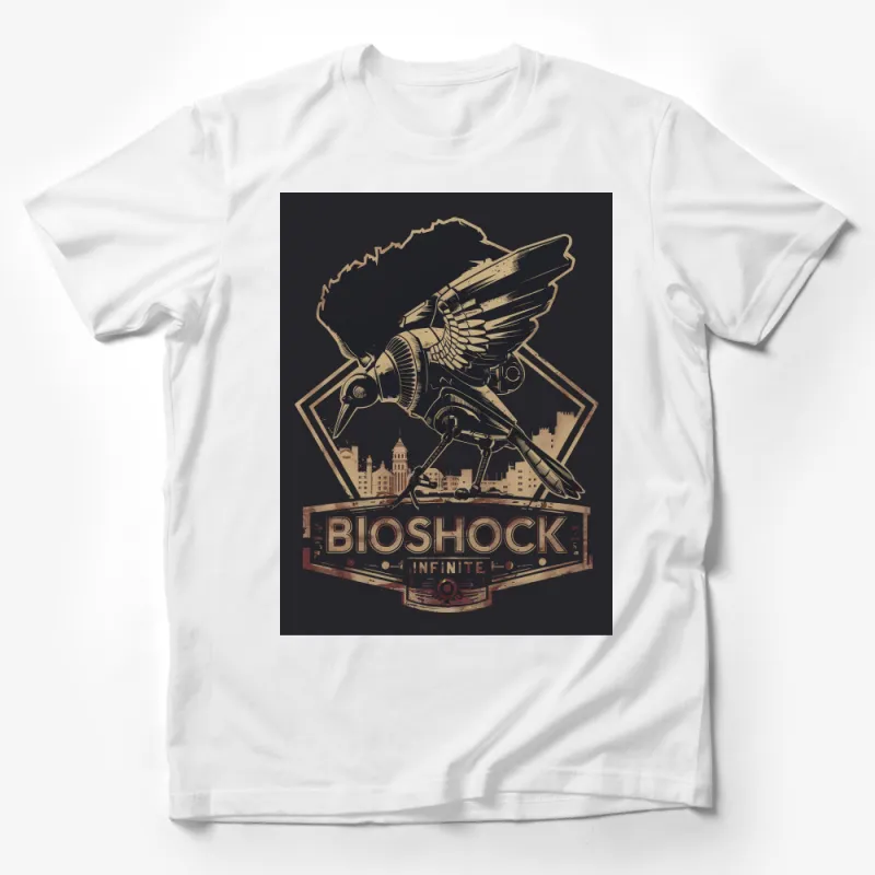 Bioshock Infinite T-Shirt, Vintage Style Rapture Art, Gaming Graphic Tee, Collector's Edition Apparel Male T-Shirt