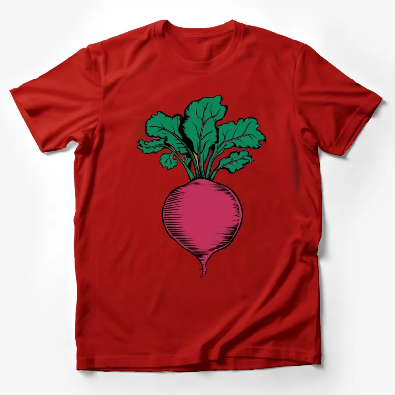 Vintage Beetroot Design T-Shirt, Organic Vegetable Graphic Tee, Garden Lover Unisex Shirt, Gift for Vegans Male T-Shirt