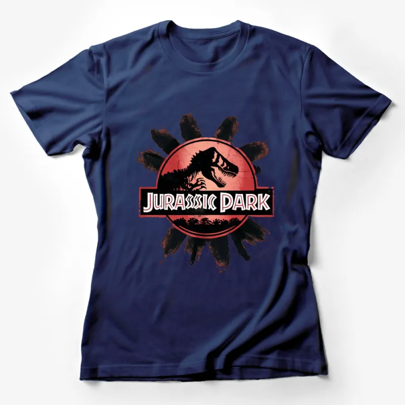 Jurassic Dark Dinosaur Graphic T-Shirt, Retro Raptor Print, Vintage Style Tee for Men and Women Female T-Shirt