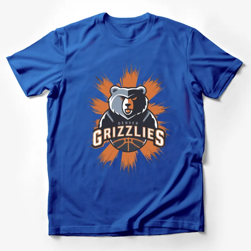 Denver Grizzlies Basketball Team Logo T-Shirt, Unisex Sports Fan Apparel, Casual Wear Male T-Shirt