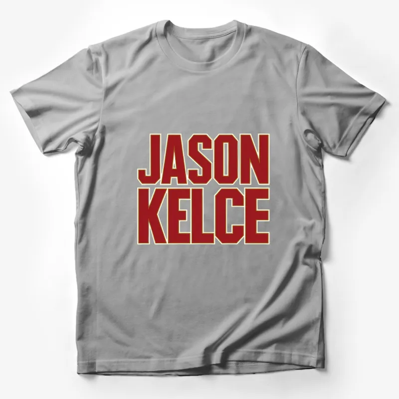 Jason Kelce Inspired Red and Gold T-Shirt, Bold Text Design, Football Fan Apparel Male T-Shirt