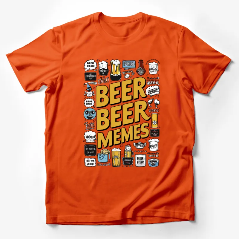 Beer Memes T-Shirt, Funny Beer Lover Gift, Craft Beer Graphic Tee, Unisex Bar Hopping Shirt Male T-Shirt