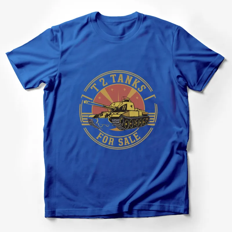 Vintage Military Tank T-Shirt, Retro T2 Tanks For Sale, Classic Army Graphic Tee Male T-Shirt