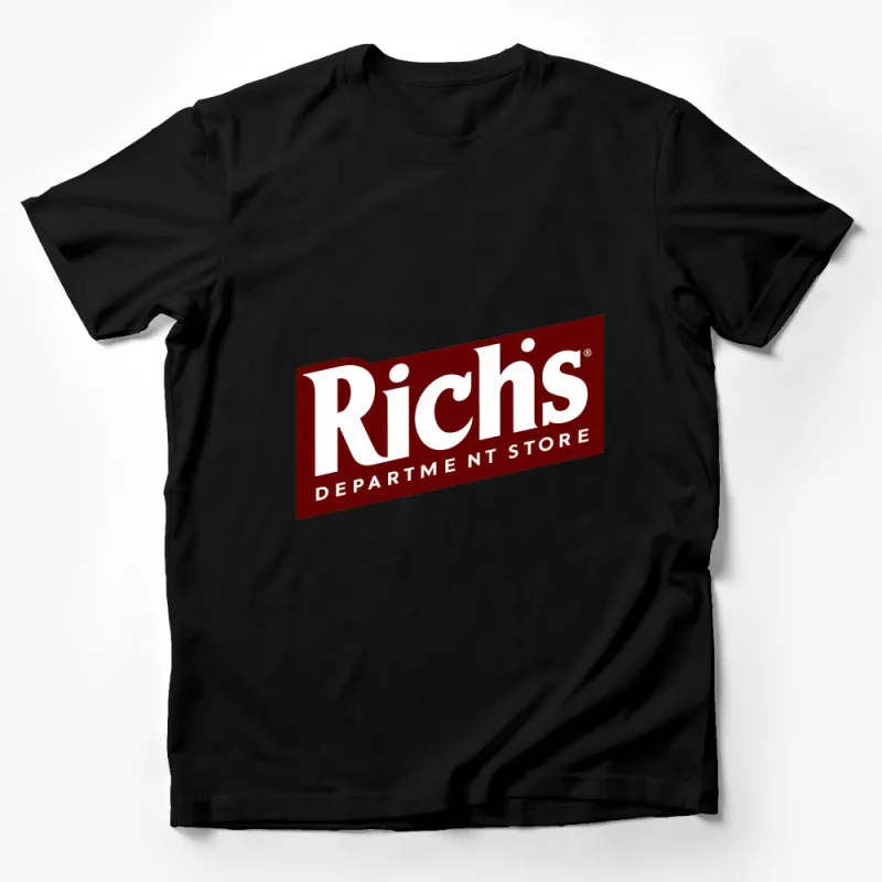 Vintage Rich's Department Store Logo T-Shirt, Classic Red and White Tee, Retro Fashion, Collector's Item Male T-Shirt