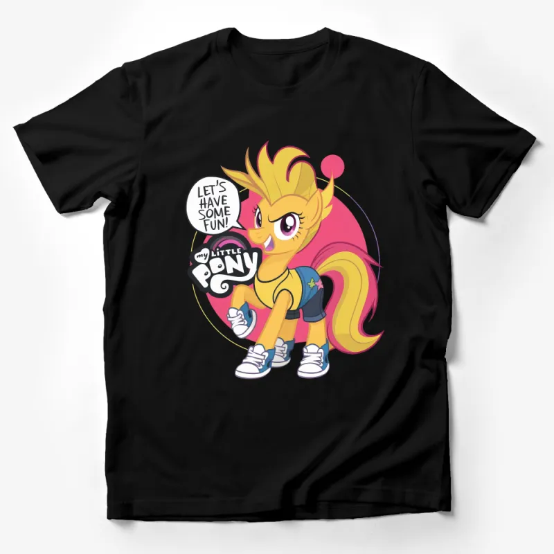 My Little Pony Fun T-Shirt, Colorful Cartoon Graphic Tee, Kids and Adult Sizes Male T-Shirt