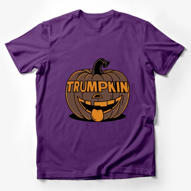 Trumpkin Pumpkin Halloween T-Shirt, Funny Political Fall Festival Tee, Unique October Autumn Apparel, Unisex Male T-Shirt