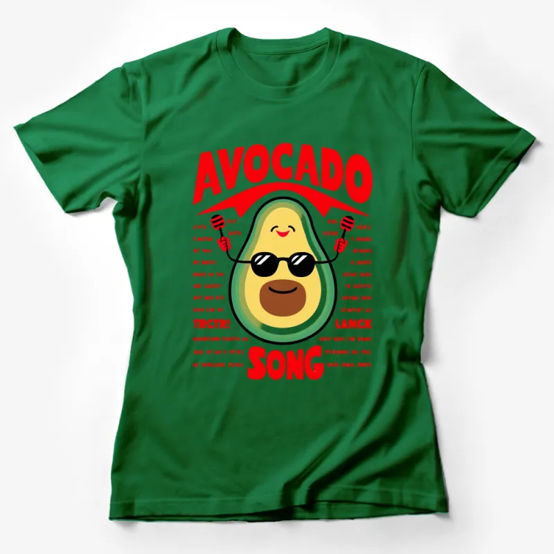 Avocado Song T-Shirt, Funny Avocado Lover Tee, Cute Avocado Graphic, Unisex Avocado Shirt Female T-Shirt