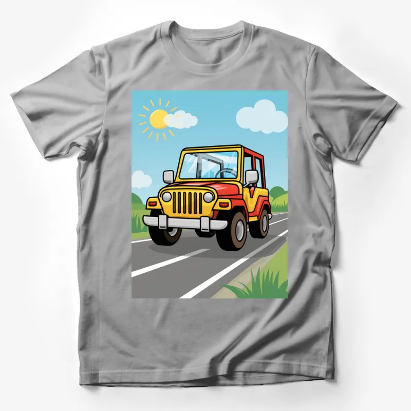 Colorful Jeep Adventure T-Shirt, Off-Road Vehicle Graphic Tee, Summer Outdoor Men Women Casual Wear Male T-Shirt