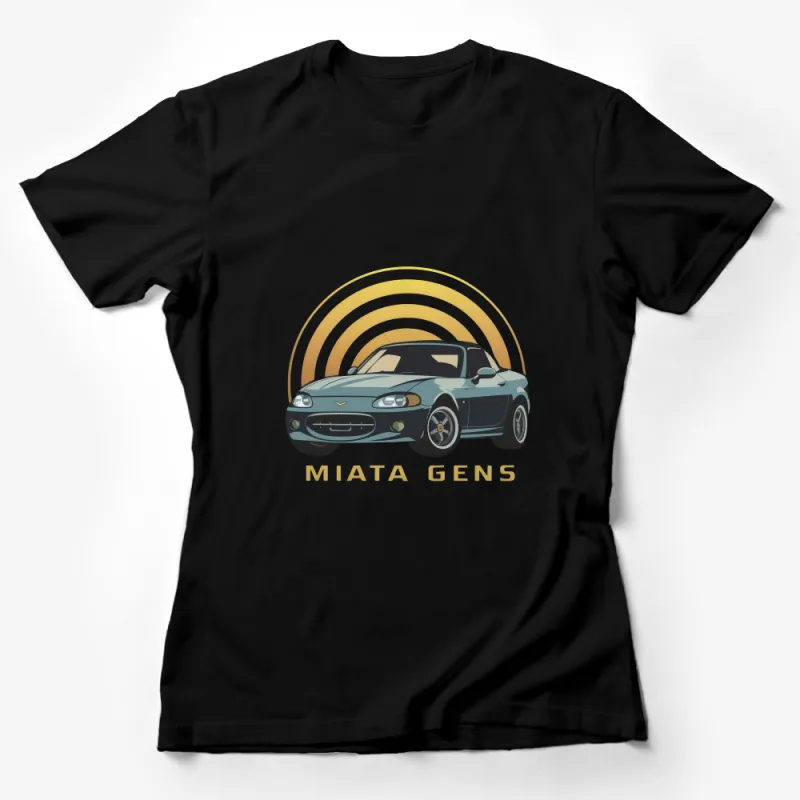 Vintage Car T-Shirt, Classic Miata Gens Graphic Tee, Retro Automobile Lover Gift, Cool Auto Design Shirt Female T-Shirt