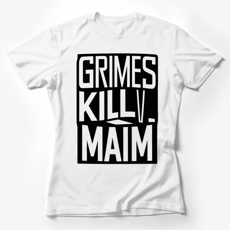 Grimes Kill V Maim Inspired Graphic T-Shirt, Unisex Bold Black and White Tee, Music Fan Apparel Female T-Shirt