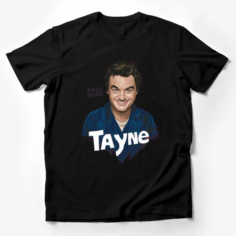 Paul Rudd Tayne Graphic T-Shirt, Celebrity Caricature Tee, Unisex Casual Shirt Male T-Shirt