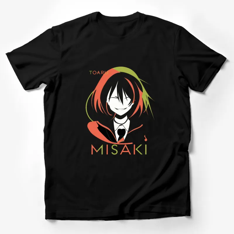 Anime Misaki Toaru T-Shirt, Colorful Graphic Tee, Unisex Cartoon Character Shirt, Gift for Anime Lovers Male T-Shirt