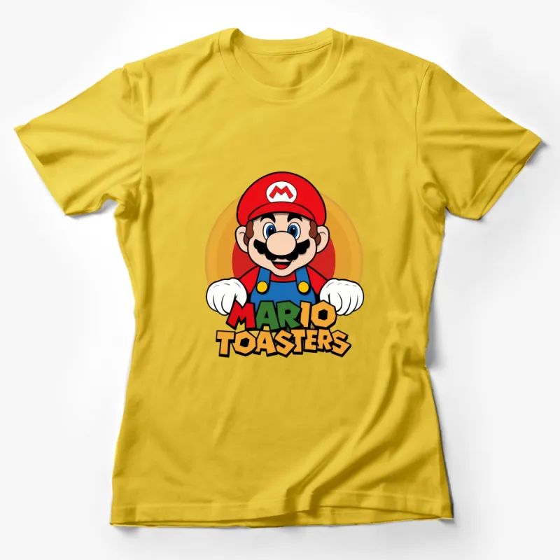 Mario Toasters Graphic T-Shirt, Vintage Video Game Inspired Tee, Unisex Gaming Shirt for All Ages Female T-Shirt