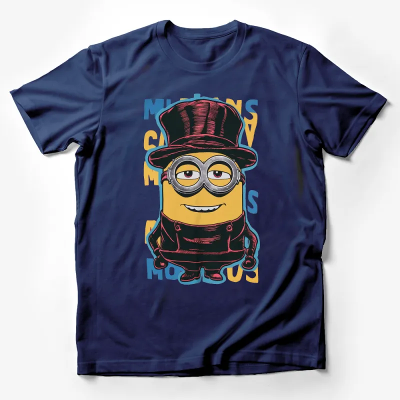 Funny Minion Character T-Shirt, Colorful Cartoon Graphic Tee, Unisex Casual Outfit Male T-Shirt